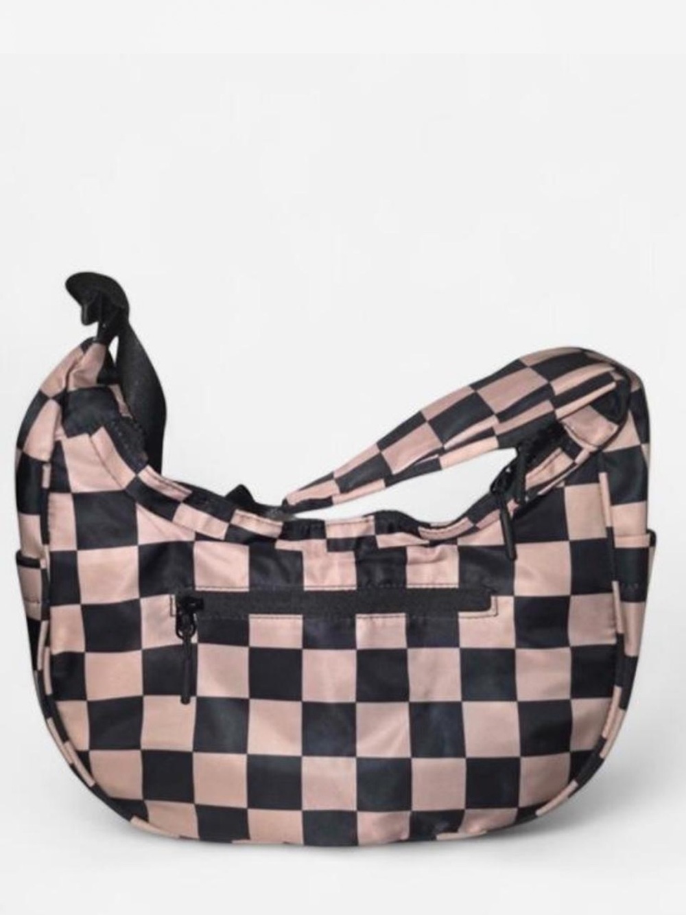 Checkerboard Shoulder Bag in Tan and Black